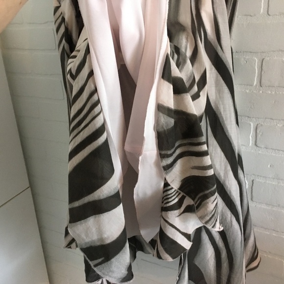 Vintage Y2K GIL BRET Midi SKIRT Silk Cotton lined Abstract/animal print Flowy 10 - Picture 10 of 16